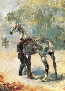 Artilleuryman sentant son cheval Artilleuryman sentant son cheval