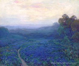 Chemin à travers un champ de Bluebonnets Chemin à travers un champ de Bluebonnets