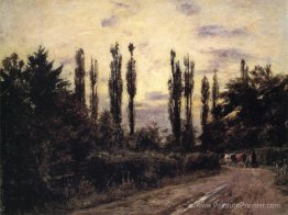 Popines du soir et chaussée près de Schleissheim Popines du soir et chaussée près de Schleissheim