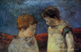 Aline Gauguin et l'un de ses frères Aline Gauguin et l'un de ses frères