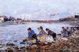 Blanchisseurs sur les rives des touques Blanchisseurs sur les rives des touques
