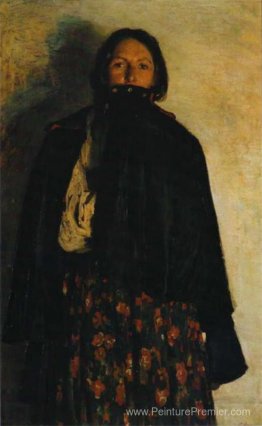 Un paysan couvrant sa bouche par manteau Un paysan couvrant sa bouche par manteau