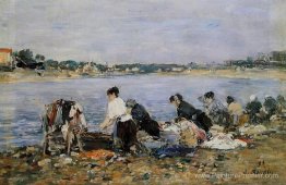 Blanchisseurs sur les rives des touques Blanchisseurs sur les rives des touques