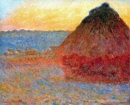 Grainstack, impression en roses et blues Grainstack, impression en roses et blues