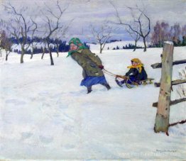 En visite à la grand-mère En visite à la grand-mère