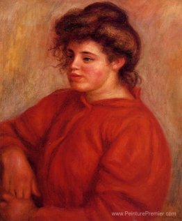 Femme dans un chemisier rouge Femme dans un chemisier rouge