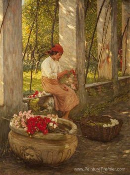 Une fille fleurie ligurienne Une fille fleurie ligurienne