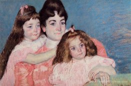 Portrait de Madame A. F. Aude et ses deux filles Portrait de Madame A. F. Aude et ses deux filles
