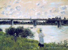 La promenade près du pont d'Argenteuil La promenade près du pont d'Argenteuil