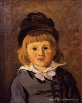 Portrait de Jean Monet portant un chapeau avec un pompom Portrait de Jean Monet portant un chapeau avec un pompom