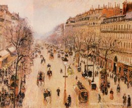 Boulevard Montmartre matin, temps gris Boulevard Montmartre matin, temps gris