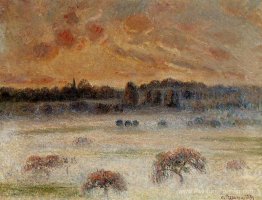 Coucher de soleil avec brouillard, Eragny Coucher de soleil avec brouillard, Eragny