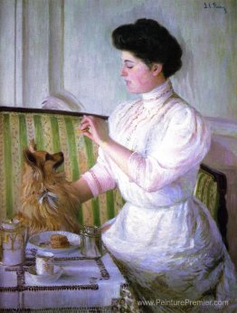 Dame à la table de thé Dame à la table de thé