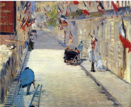 Rue Mosnier décorée de drapeaux Rue Mosnier décorée de drapeaux