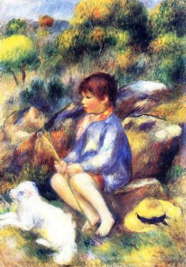 Jeune garçon par la rivière Jeune garçon par la rivière