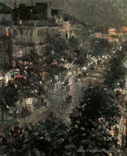 Paris la nuit. Boulevard des italiens Paris la nuit. Boulevard des italiens