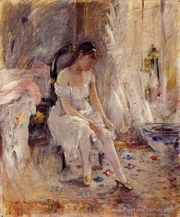 Jeune fille mettant ses bas Jeune fille mettant ses bas