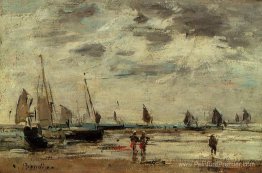 Berck, jetée et bateaux à voile à marée basse Berck, jetée et bateaux à voile à marée basse