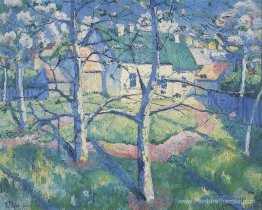 Pommiers en fleur Pommiers en fleur