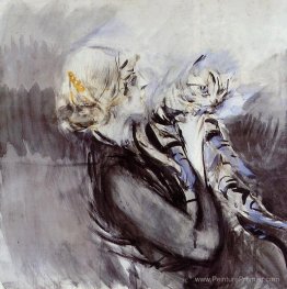 Une dame avec un chat Une dame avec un chat