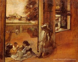 Enfants sur une porte Enfants sur une porte