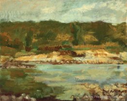 Paysage avec rivière Paysage avec rivière