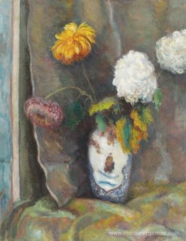 Chrysanthemums en vase japonais Chrysanthemums en vase japonais
