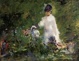 Jeune femme parmi les fleurs Jeune femme parmi les fleurs