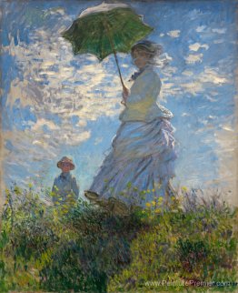 La promenade, femme avec un parasol La promenade, femme avec un parasol