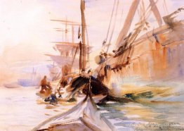 Déchargement des bateaux à Venise Déchargement des bateaux à Venise