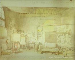 Atelier de l'artiste à Rome. Atelier de l'artiste à Rome.