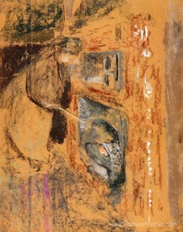 Femme devant la cheminée Femme devant la cheminée