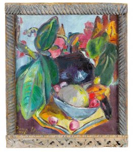 Nature morte avec des feuilles, des fruits et des fleurs Nature morte avec des feuilles, des fruits et des fleurs