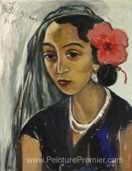 Femme avec un hibiscus Femme avec un hibiscus