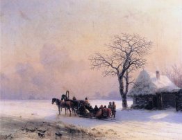 Scène d'hiver dans la petite Russie Scène d'hiver dans la petite Russie