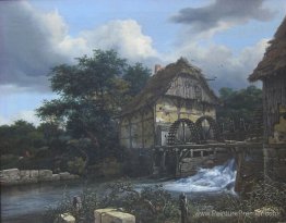 Deux moulins et une écluse ouverte Deux moulins et une écluse ouverte