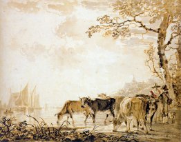 Paysage avec des vaches Paysage avec des vaches