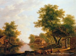 Paysage avec rivière près de Dordrecht Paysage avec rivière près de Dordrecht