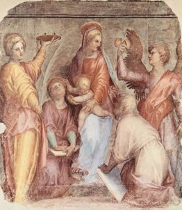 Marie avec Christ Child and Saints Marie avec Christ Child and Saints