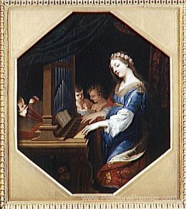 Sainte Cecile jouant de l'orgue Sainte Cecile jouant de l'orgue