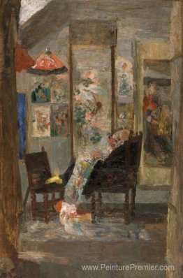 Squelette en regardant les chinoiseries Squelette en regardant les chinoiseries