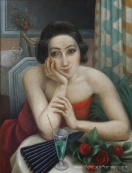 Jeune fémme pensive aux roses aux roses Jeune fémme pensive aux roses aux roses