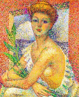 Femme ASSISE AU BOUQUET DE FEUALLAGE Femme ASSISE AU BOUQUET DE FEUALLAGE