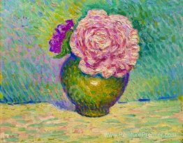 Fleur rose dans un vaso Fleur rose dans un vaso