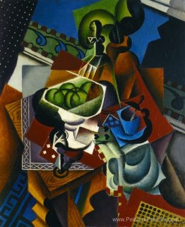 Nature morte, cartes à jouer, tasse de café et pommes Nature morte, cartes à jouer, tasse de café et pommes