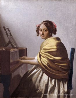 Une jeune femme assise aux Virginales (une jeune femme assise au Une jeune femme assise aux Virginales (une jeune femme assise au