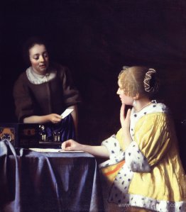 Maîtresse et femme de chambre (dame avec sa servante tenant une Maîtresse et femme de chambre (dame avec sa servante tenant une