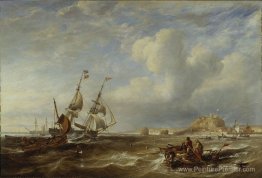 Le Brigantine de 78 tonnes 'The Advocate' Off St. Helier, Jersey Le Brigantine de 78 tonnes 'The Advocate' Off St. Helier, Jersey