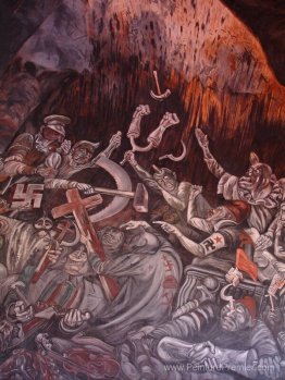 Les clowns de la guerre se disputant en enfer Les clowns de la guerre se disputant en enfer