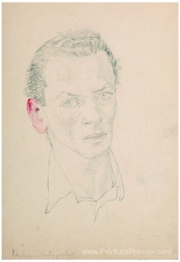 Autoportrait avec une oreille rouge Autoportrait avec une oreille rouge